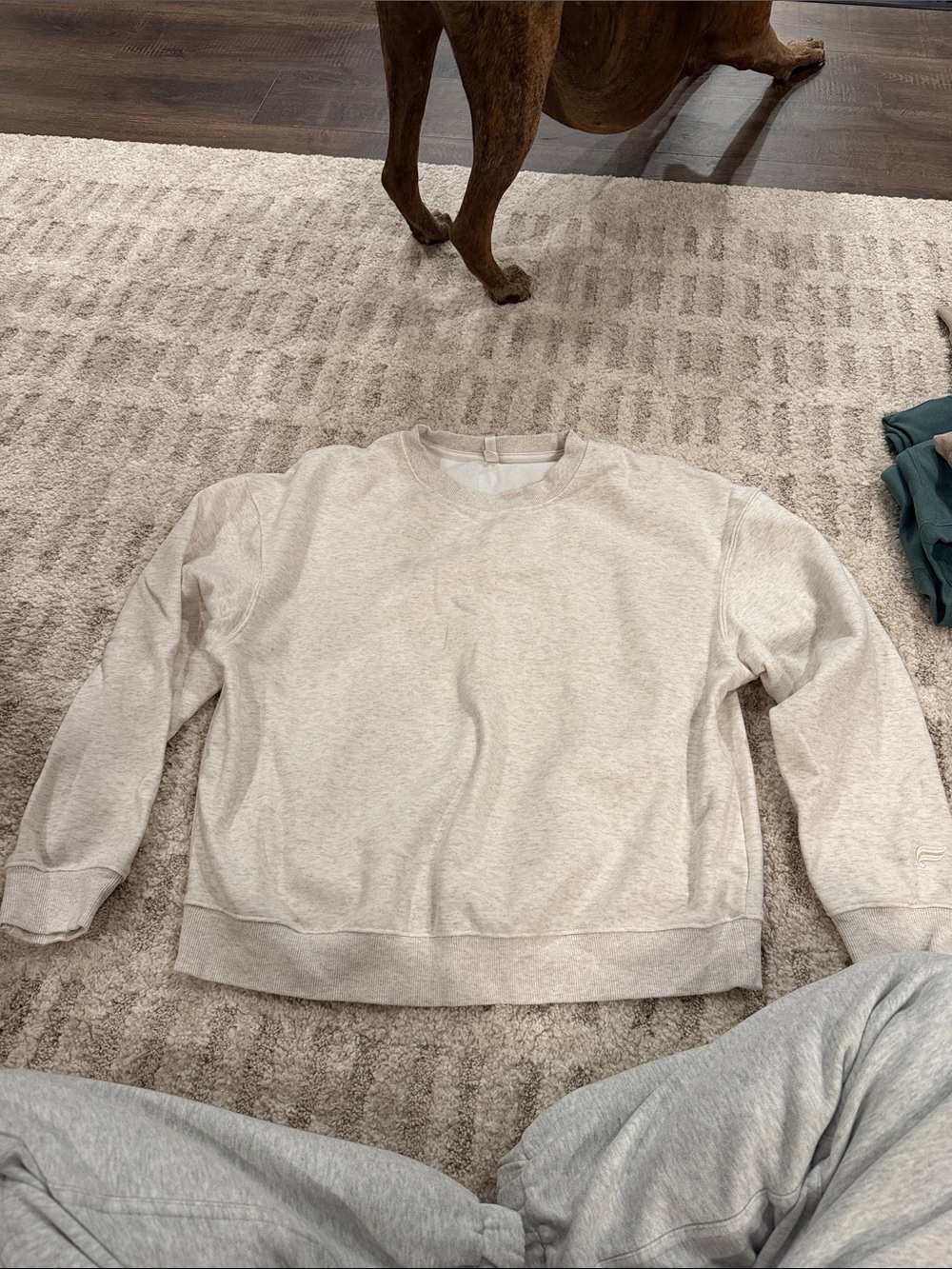 Women’s fabletics Crewneck Sweatshirt - Light Beige